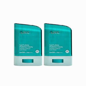AHC 내추럴 퍼펙션 더블 쉴드 선스틱 14g (SPF 50+) 초록색 2개