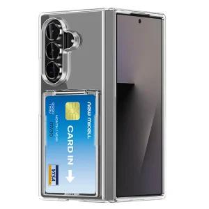 갤럭시 Z폴드7 후면 카드 명함수납 거치형 투명케이스