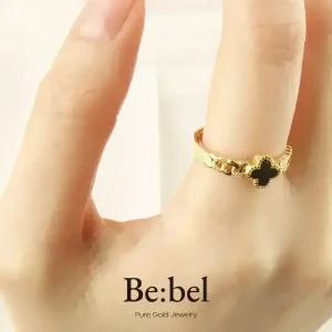 순금 반지 3.75g(1돈) 24k 여자 클로버 체인 비벨