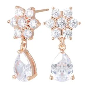 [라울스톤] 14K 골드필드핀 여성 웨딩 패션 소피아 큐빅 드롭 귀걸이