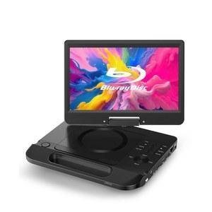 10.5인치 HD 스위블 화면, HDMI 출력 및 AV 입력, 멀티 미디어 플레이어, 5시간 충전식 배터리를 갖춘 FANGOR 12.5인치 1080P 휴대용 블루레이 USB/SD 카드, 라스트 메모리 지원