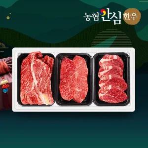 [프레시데이][선물포장] [농협안심한우] 1등급 명품 한우선물세트 600g (등심+안심+채끝)