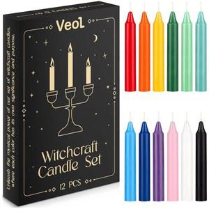 컬러풀 코셔 캔들 하누카 차누카 유대인 메노라 램프 제작, 컬러 미니 의식용 차임 보호대 12개