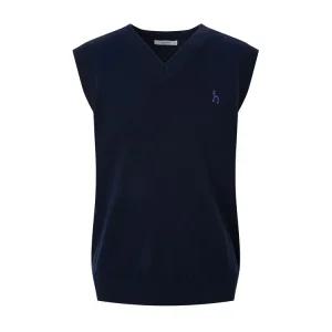 [헤지스]헤지스 네이비 단색 울캐시미어혼방 베스트 WHSW4D402N2