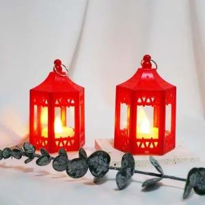 랜턴 레드 미니캔들 캔들케이스