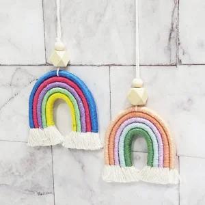 인테리어소품 모빌 무지개 소 벽꾸미기 벽장식 베란다