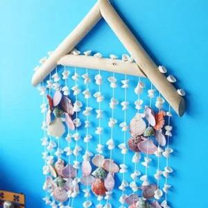 오션비치 조개발 겸 조개모빌 특대 벽걸이장식 (WC435E2)