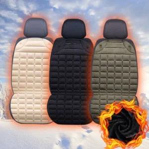 차량용 온열 시트 극세사 패디드 겨울 차량용 열선 시트 보온 방석 엉덩이 따뜻한 등받이 워밍 푹신 패드