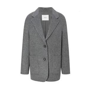 [셀러허브 패션]헤지스 여성s 캐시미어 블렌디드 핸드메이드 싱글 자켓 그레이 HSJA5D905G2