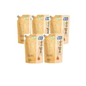 파우치 참그린 용 순수발효곡물 설거지 리필 5개입 1.2L [O8EB05A]