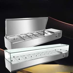 셀프바 냉장고 반찬 식당 밧드 소형 쇼케이스 밑반찬