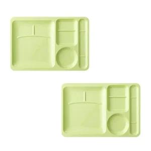 로흐야 식판 국산 멜라민 급식판 710 연그린 2P