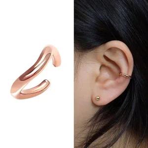 [골드스마일]핑크 스타일 링 이어커프 기본 로즈 세트 골드