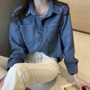 [하프클럽/]올데이 스테디셀러룩 블라우스 데님셔츠 걸 청바지 올드스쿨