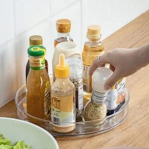 소스 양념 정리대 회전형 화장대 멀티 트레이 주방 화장품 수납함