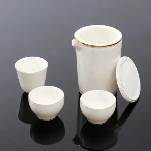 이시아르 골드라인 휴대용 3인 다기세트 개인용다기세트 여행용다기세트