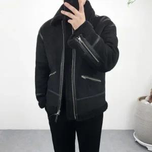 [엠클로]남자 리얼 스웨이드 양털 무스탕 라이더 자켓 점퍼