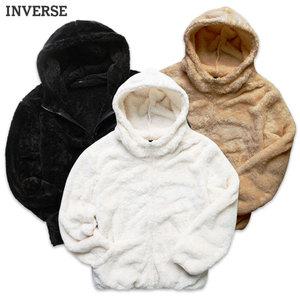 [CH-2102] 남녀공용 루즈핏 양털 양면 후드 후리스 집업 빅사이즈 학생플리스