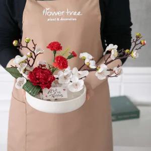 카네이션 조화 센터피스 그레이스수반set 35cm 꽃 어버이날 스승의날 테이블 장식 감사 선물 행사 소품