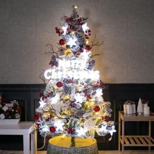 크리스마스 스노우 트리 나무 장식 풀세트 라이트스타 150cm  단면) 전구포함 대형 소품 용품 데코 매장