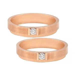 [비앤비골드] 14K/18K 이중 무광 스지 커플링 반지 세트 DMC37339