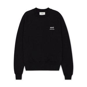 [아미][정상가:575,000원] 아미 남성 로고 블랙 맨투맨 USW024 747 001