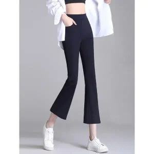 [하프클럽/] 아이스팬츠 8부 부츠컷 슬랙스 8부바지 여성 여름바지