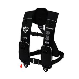 블랙스톤 2포켓 대형 바다 선상 낚시 갯바위 배 자동팽창식 구명조끼