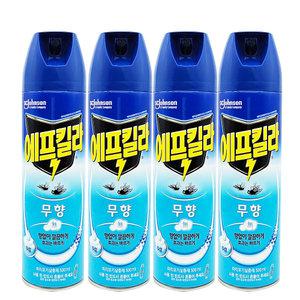 에프킬라 수성 무향 에어졸 500mlx4개 / 모기 파리 나방약