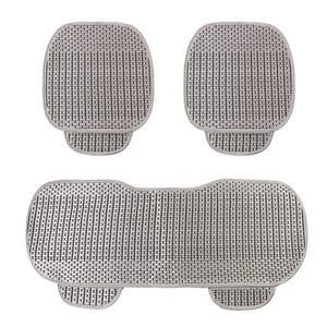 차량용 쿨시트 통기성 자동차 방석 세트(3종 실버)