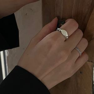 925실버 꼬임 인장반지 트위스트 오발 스탬프반지 오픈링