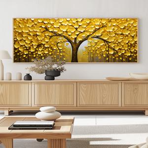 돈들어오는 황금 금전수 그림 액자 인테리어 골드 돈나무 거실 복도 사무실 나무풍경 추상화