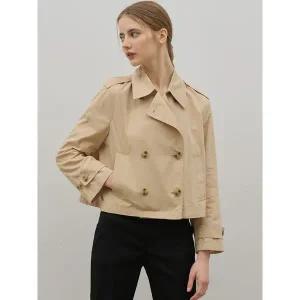 [하프클럽/]경쾌한 더블버튼 숏 트렌치코트 (택가격 278000원)