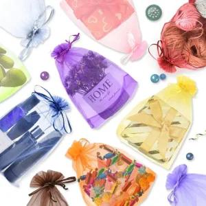 메쉬 복조리 파우치 투명 조리개 망사 복주머니 선물 포장 조임끈 이너백 다용도 소품 보관