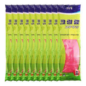 [기타]크린랩 주방용 고무장갑 중(37cmX11cm) X 10개