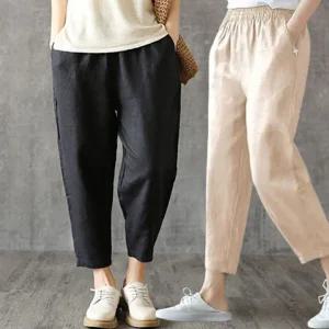 [로즈엘리][4컬러] 여름 꾸 안꾸 쿨 마실팬츠 세미배기바지