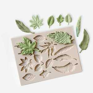 나뭇잎 튀일 실리콘 몰드 모양틀 장식금형 초콜릿 분자