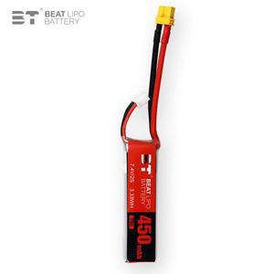 RC 헬리콥터 쿼드콥터용 LiPo 배터리 FPV 레이싱 드론 부품 XT30 플러그 포함 7.4V 2S 450mAh 75C