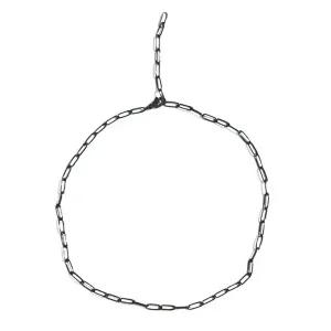 블랙 사슬 클립 디자인 써지컬스틸 초커 목걸이-WF2389C
