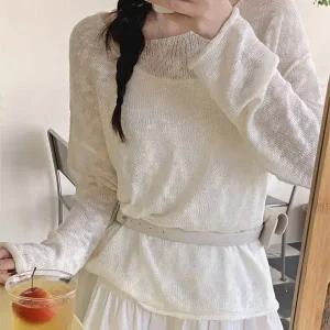 핫핑 [살안타템] 크레즐 루즈핏 부클 긴팔니트티