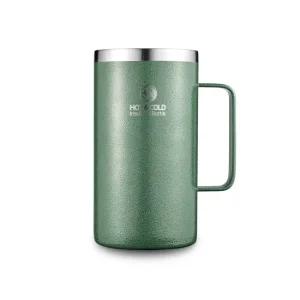 스텐 보온보냉 손잡이 머그컵 670ml 그린)