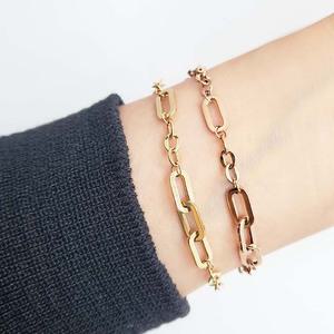 14k 18k 포클립 할로우 클립 체인팔찌 데일리 여자금팔지