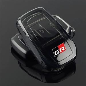 1개 자동차 키 케이스 보호대 소프트 TPU 쉘 커버 액세서리 도요타 프리우스 캠리 코롤라 C-HR RAV4 프라도