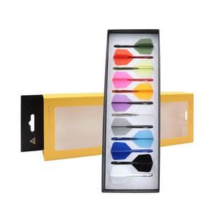 큐소울 ROST 77 통합 다트 샤프트 및 플라이트 빅 윙/스탠다드 쉐이프 컬러 컬렉션 팩 12개