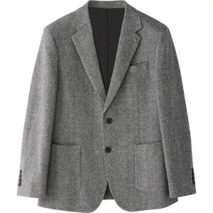 [하프클럽/에스티코]Wool Herringbone Jacket 그레이 (클래식핏) DJAVD02CSG