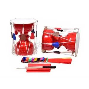 미니장구 소형 타악기 전통악기 장식용 국악 체험 3-6세 직경 20cm/길이 25cm+구성품