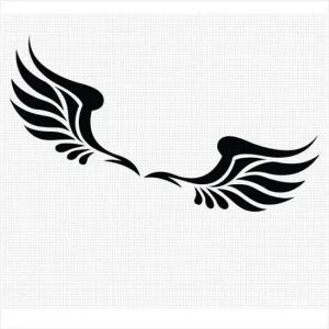 D24 날개01 대형 데칼스티커 TKL-16 활용도높은 편리한 튜닝스티커 꾸미기 자동차튜닝