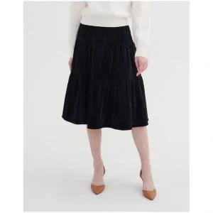 질스튜어트뉴욕 우먼 [리뷰이벤트] [S사이즈 한정][질스튜어트뉴욕] 네이비 코듀로이 코튼혼방 스커트 JSSK