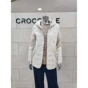 [크로커다일레이디]자수 포인트 후드패딩점퍼CLEWPD001-IV_BP