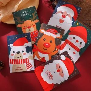 크리스마스 캐릭터 카드 세트 편지 엽서 겨울 6종